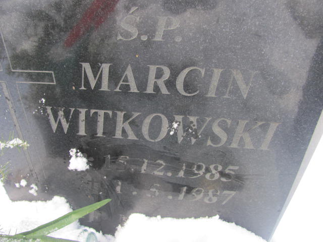 Marcin Witkowski 1985 Bydgoszcz  NMP z Góry Karmel - Grobonet - Wyszukiwarka osób pochowanych