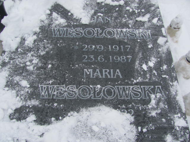 Maria Wesołowska 1922 Bydgoszcz  NMP z Góry Karmel - Grobonet - Wyszukiwarka osób pochowanych