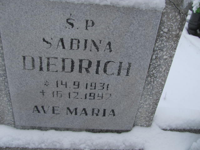 Sabina Diedrich 1931 Bydgoszcz  NMP z Góry Karmel - Grobonet - Wyszukiwarka osób pochowanych