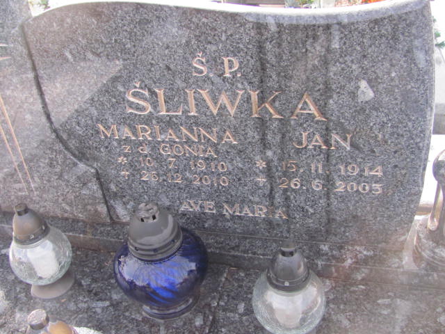 Marianna Śliwka 1910 Bydgoszcz  NMP z Góry Karmel - Grobonet - Wyszukiwarka osób pochowanych