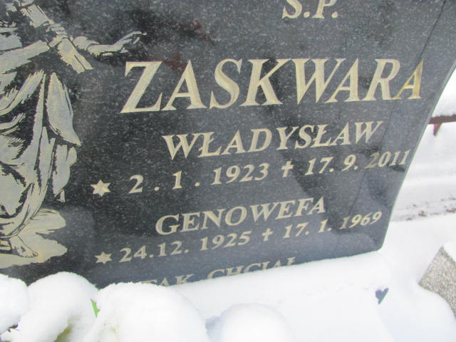 Władysław Zaskwara 1923 Bydgoszcz  NMP z Góry Karmel - Grobonet - Wyszukiwarka osób pochowanych