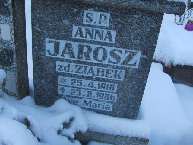 Anna Jarosz 1918 Bydgoszcz  NMP z Góry Karmel - Grobonet - Wyszukiwarka osób pochowanych