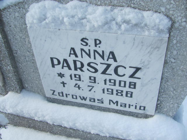 Anna Parszcz 1908 Bydgoszcz  NMP z Góry Karmel - Grobonet - Wyszukiwarka osób pochowanych