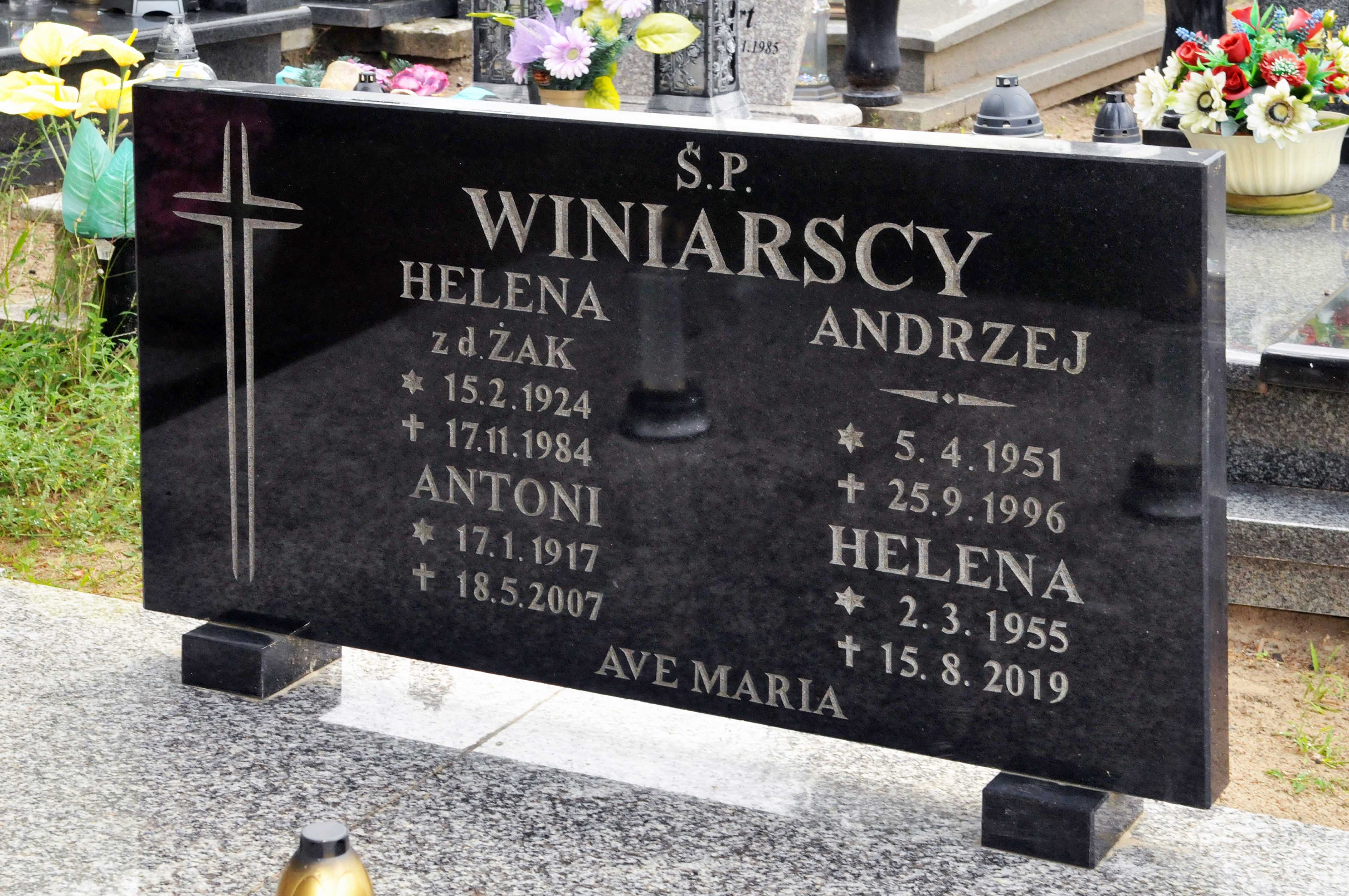 Antoni Winiarski 1917 Bydgoszcz  NMP z Góry Karmel - Grobonet - Wyszukiwarka osób pochowanych