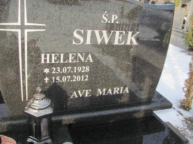 Helena Siwek 1928 Bydgoszcz  NMP z Góry Karmel - Grobonet - Wyszukiwarka osób pochowanych