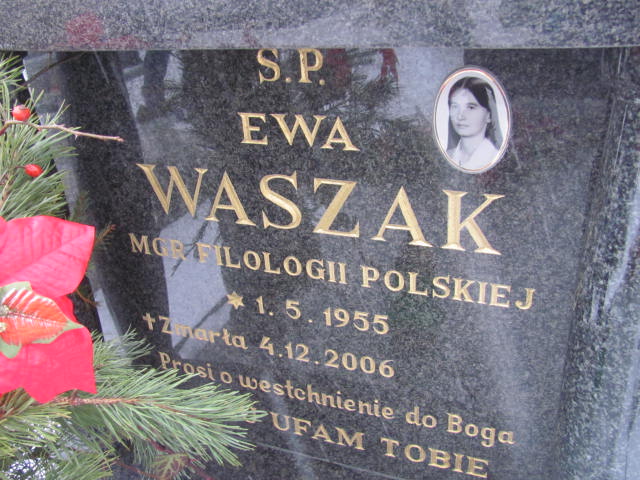Ewa Waszak 1955 Bydgoszcz  NMP z Góry Karmel - Grobonet - Wyszukiwarka osób pochowanych