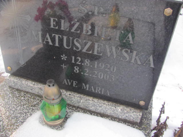 Elżbieta Matuszewska 1920 Bydgoszcz  NMP z Góry Karmel - Grobonet - Wyszukiwarka osób pochowanych